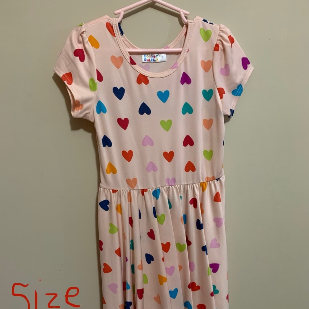 Dot DOt smile girls twirl dress size 7 hearts